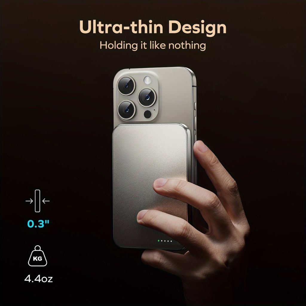 Magnetic Power Bank - Slim, Wireless | Uninterrupted Power