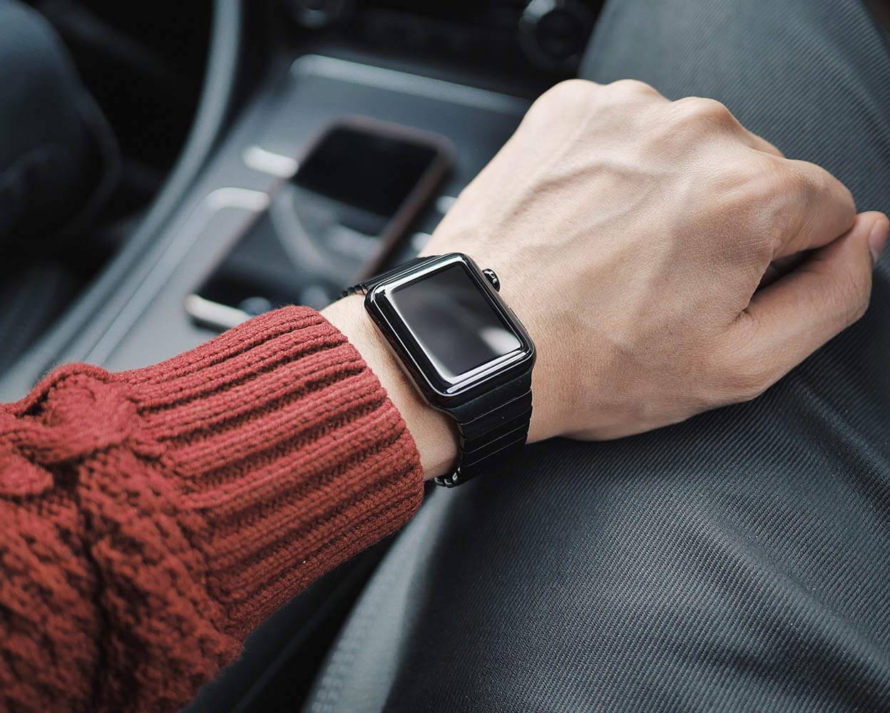 Apple Watch Stainless Steel Band - Midnight Steel | Sophistication