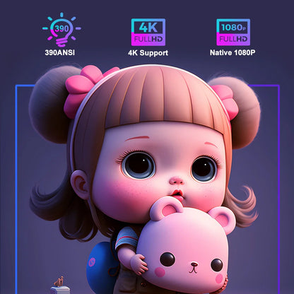 Native 1080P Projector - WiFi 6, Portable | Home Cinema