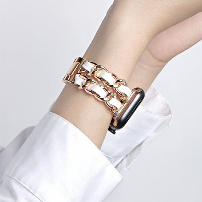 Luxury Apple Watch Strap - Leather Steel | Elegant