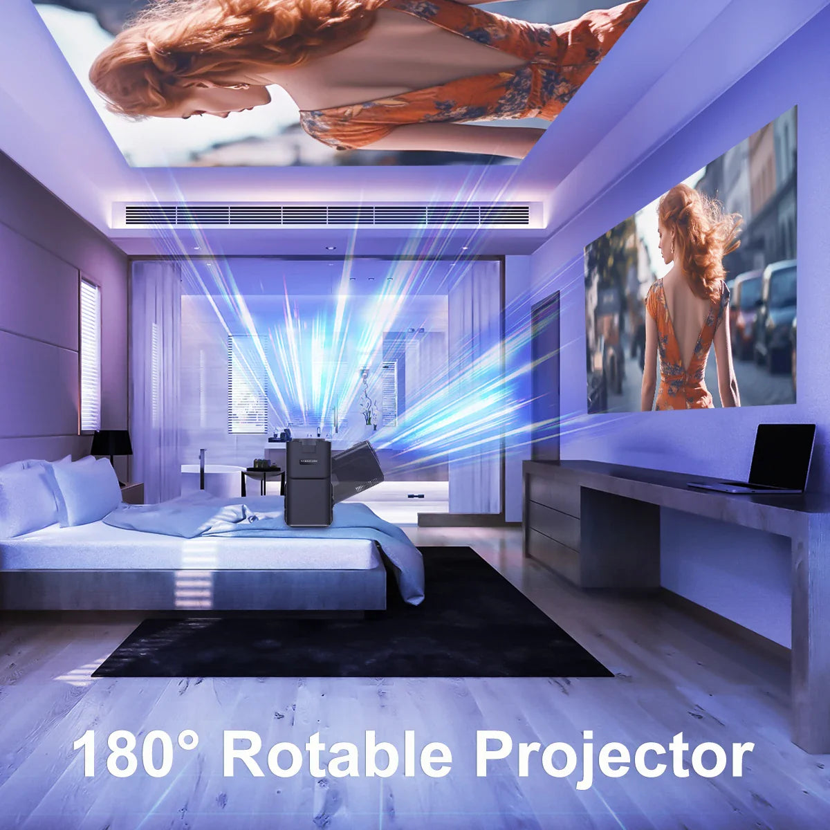 Native 1080P Projector - WiFi 6, Portable | Home Cinema