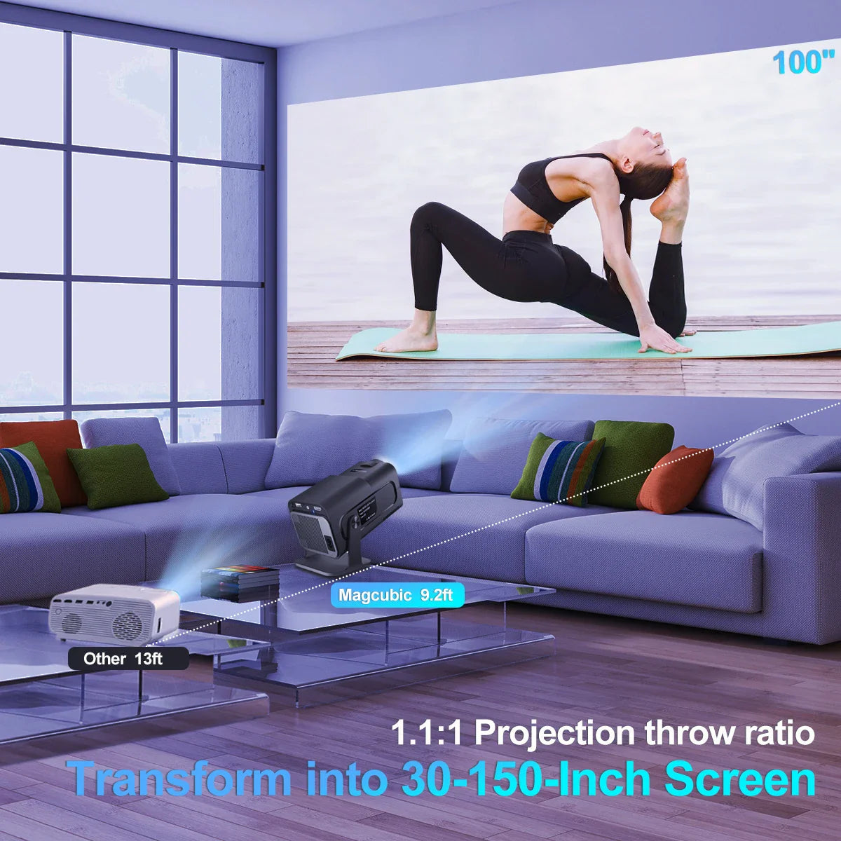 Native 1080P Projector - WiFi 6, Portable | Home Cinema