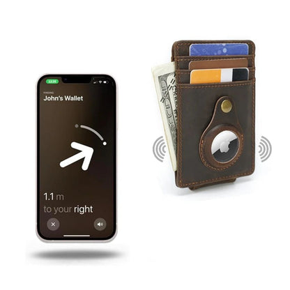 AirTag Leather Wallet - Slim RFID Wallet | Secure Style