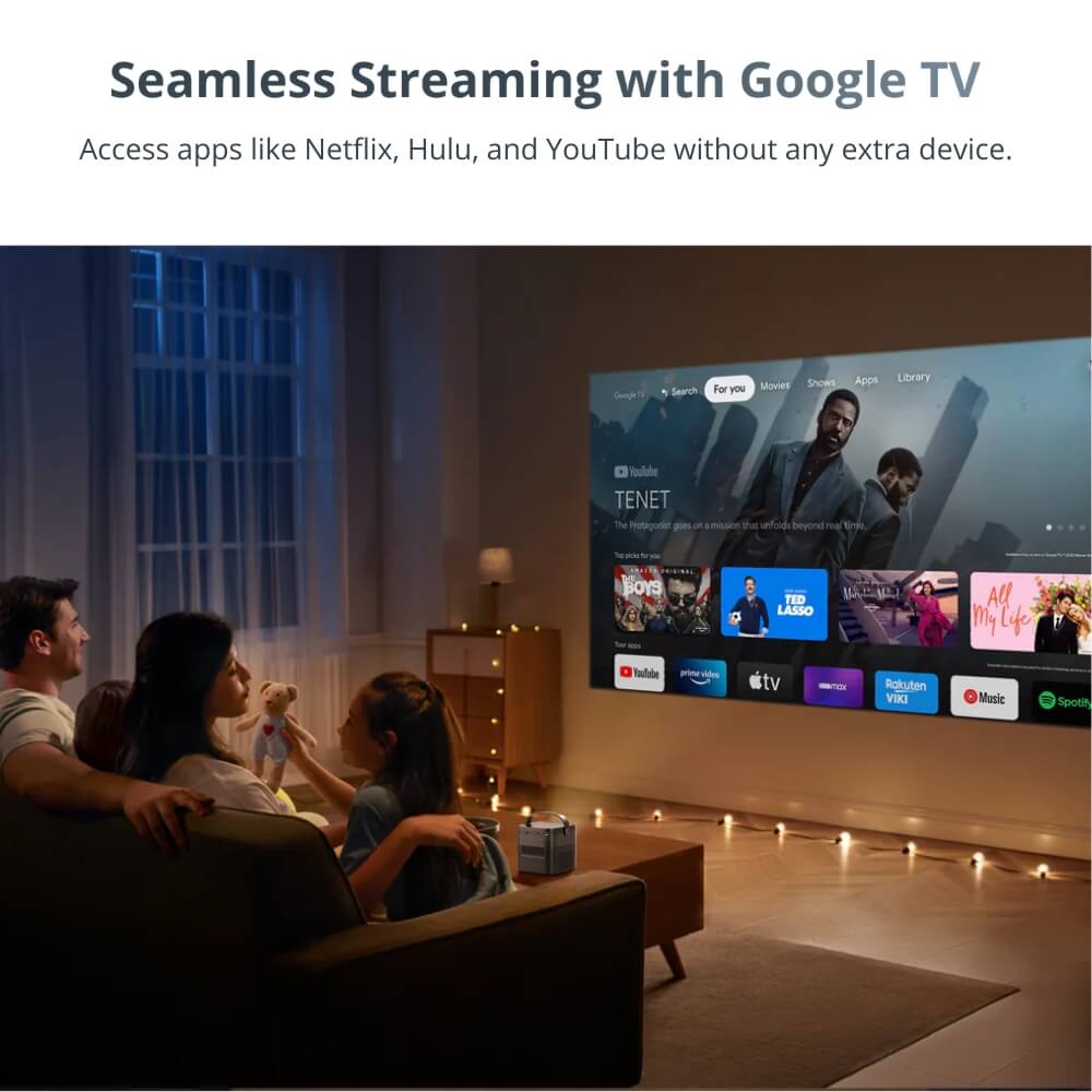 Portable Projector - 1080p, Google TV | Cinematic Anywhere