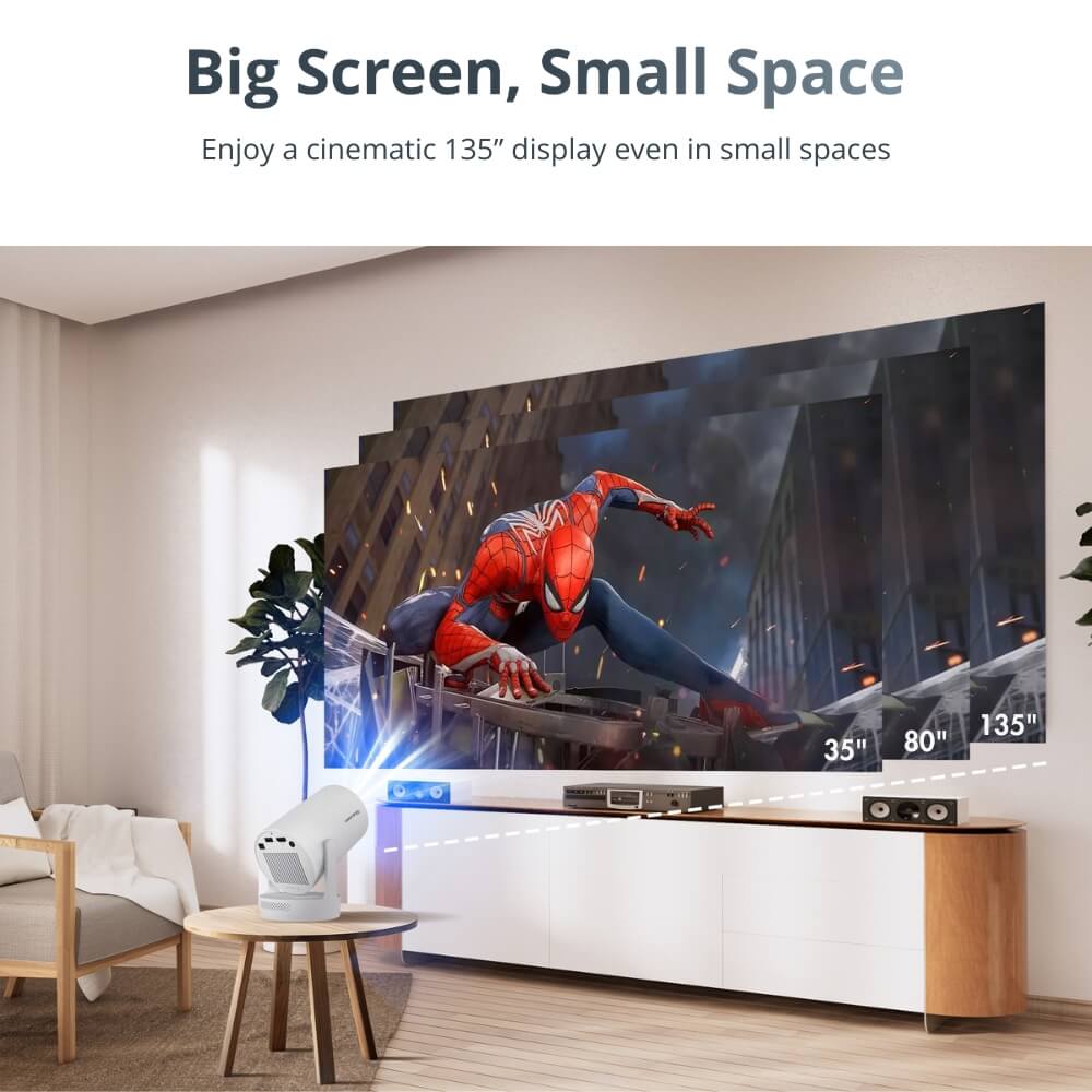 Portable Home Cinema Projector - 135-inch, LED | Immersive