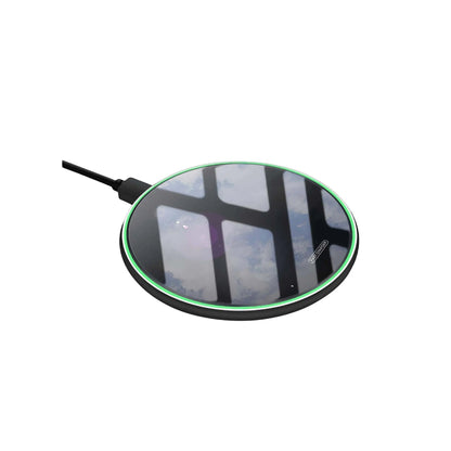 Qi Wireless Charger - Onyx Black, Fast Charge | Clutter-Free