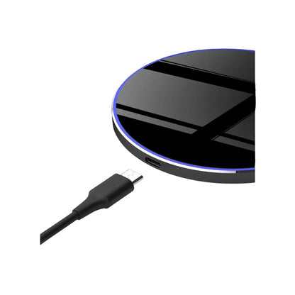 Qi Wireless Charger - Onyx Black, Fast Charge | Clutter-Free