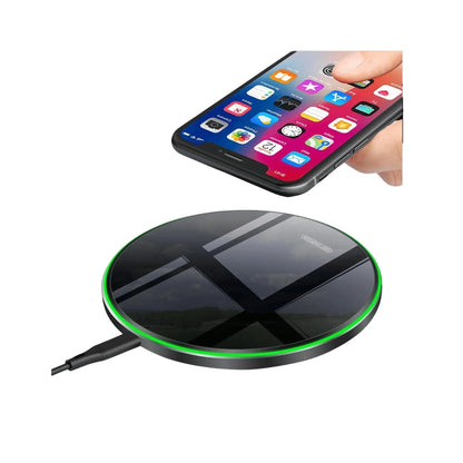 Qi Wireless Charger - Onyx Black, Fast Charge | Clutter-Free