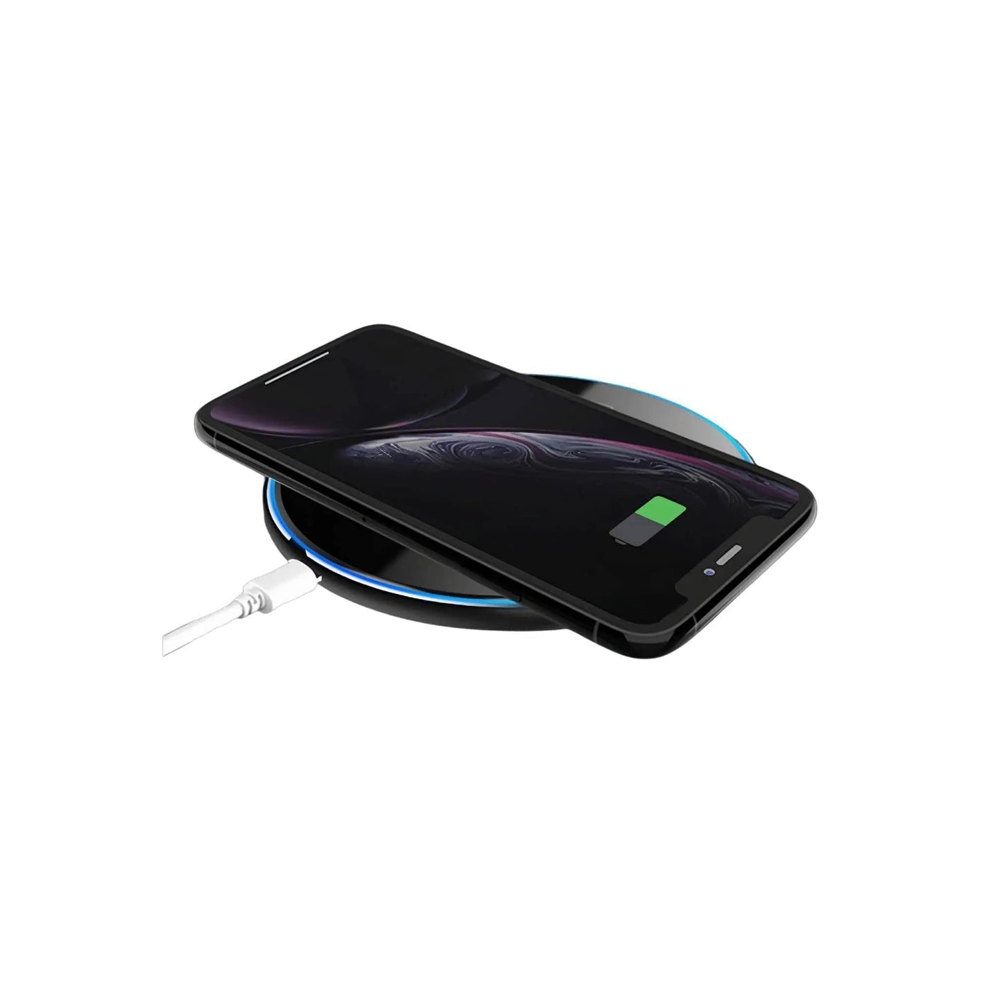 Qi Wireless Charger - Onyx Black, Fast Charge | Clutter-Free