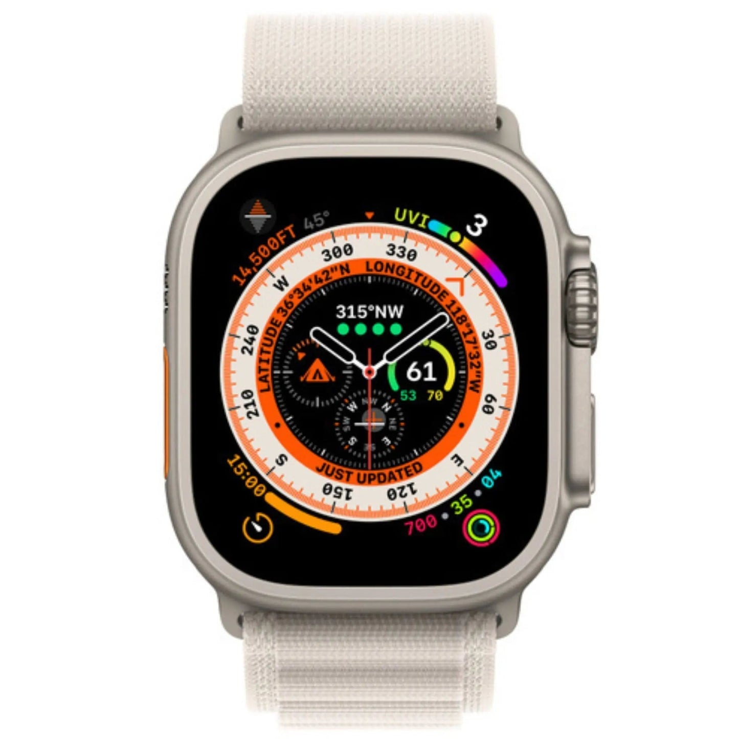 Rugged Apple Watch Band - Peach Orange Titanium | Durable