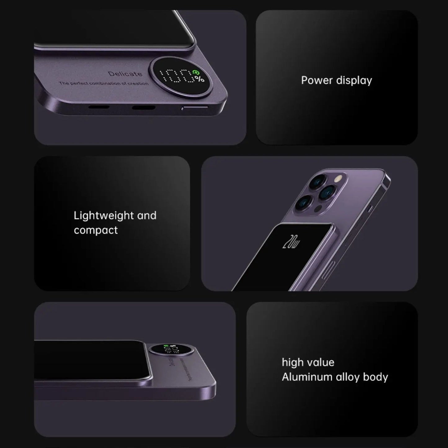 Magnetic iPhone Power Bank - Ultra-Slim, Portable | Seamless Power