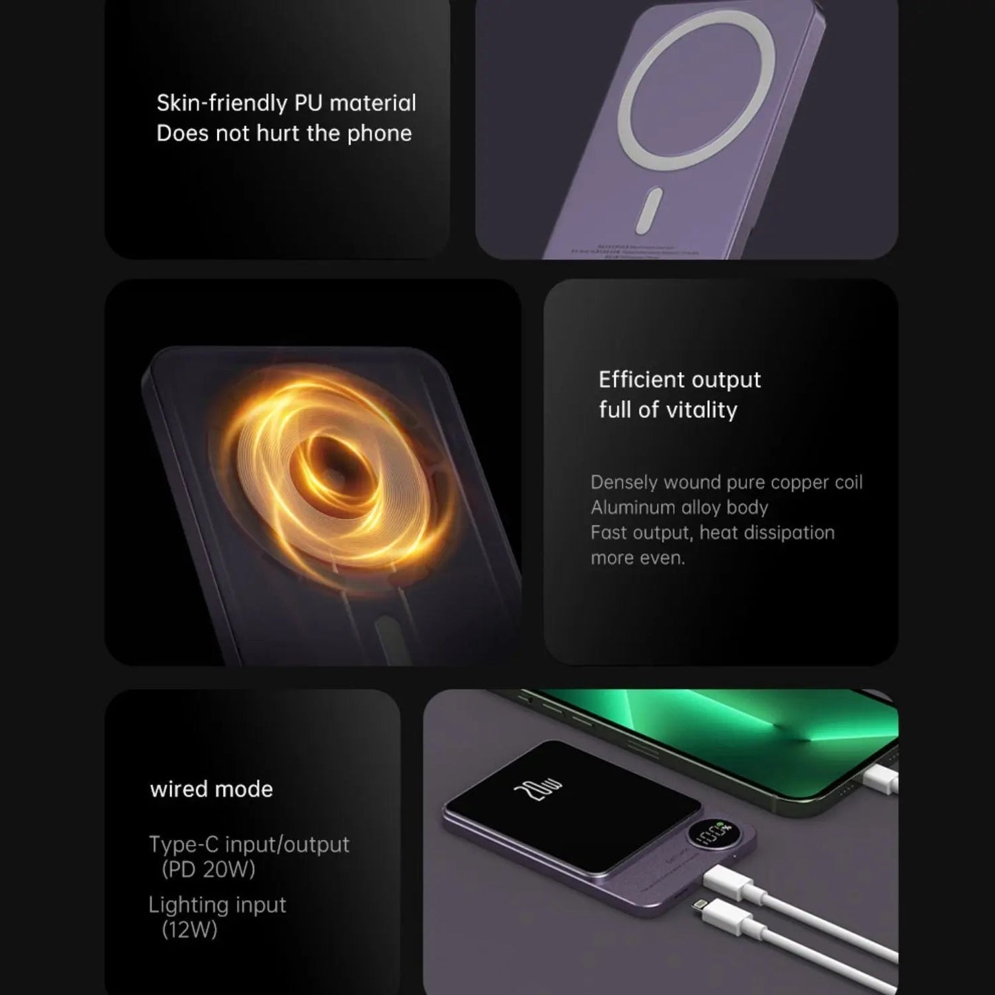 Magnetic iPhone Power Bank - Ultra-Slim, Portable | Seamless Power
