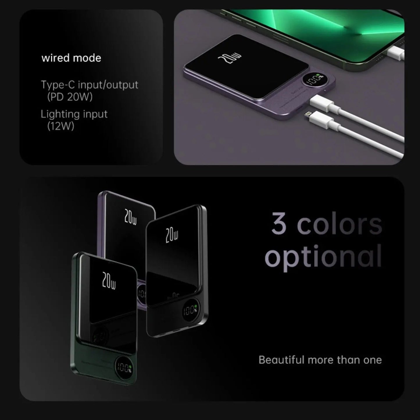 Magnetic iPhone Power Bank - Ultra-Slim, Portable | Seamless Power