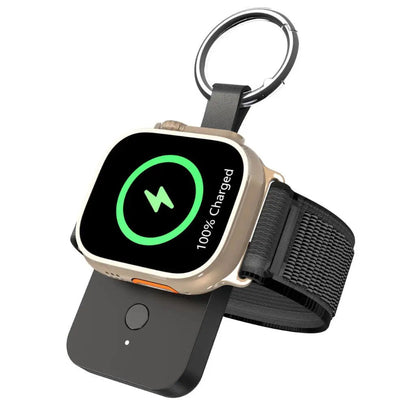 Apple Watch Portable Charger - Keychain, White | Power On-the-Go