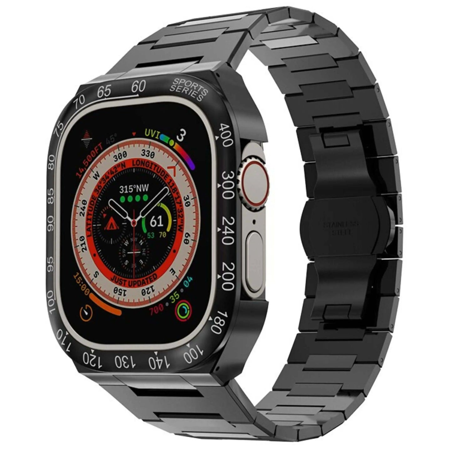 Silver Apple Watch Case - Stainless Steel 45mm | Style