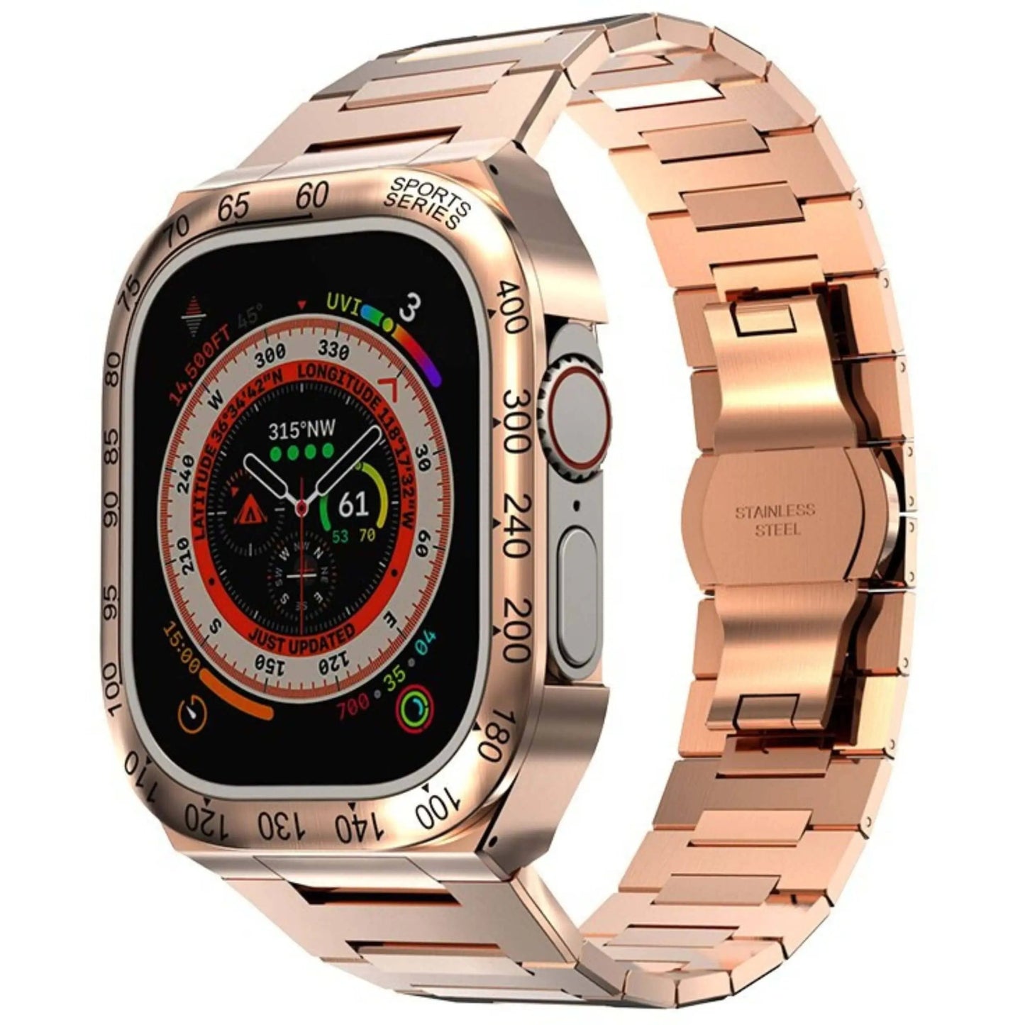 Silver Apple Watch Case - Stainless Steel 45mm | Style