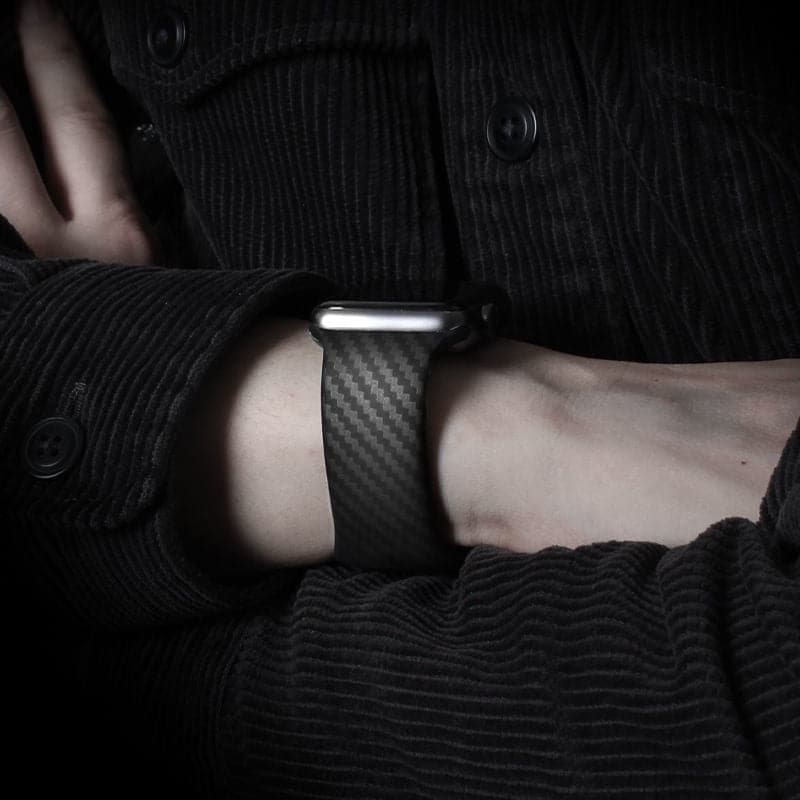 Carbon Apple Watch Strap - Silicone Fiber | Sophistication