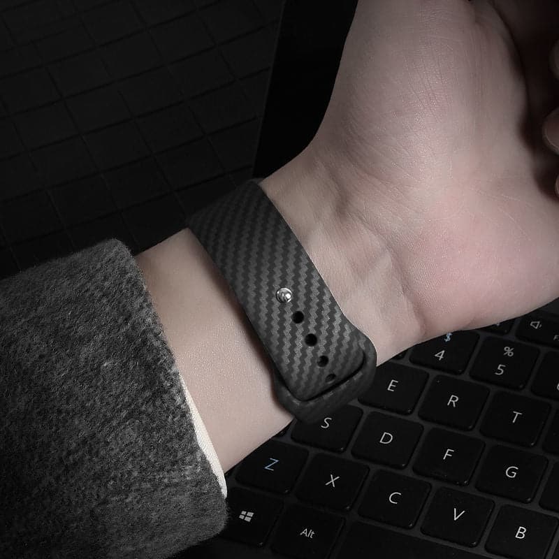 Carbon Apple Watch Strap - Silicone Fiber | Sophistication