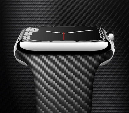 Carbon Apple Watch Strap - Silicone Fiber | Sophistication