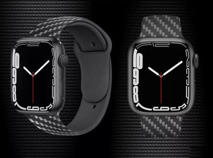 Carbon Apple Watch Strap - Silicone Fiber | Sophistication