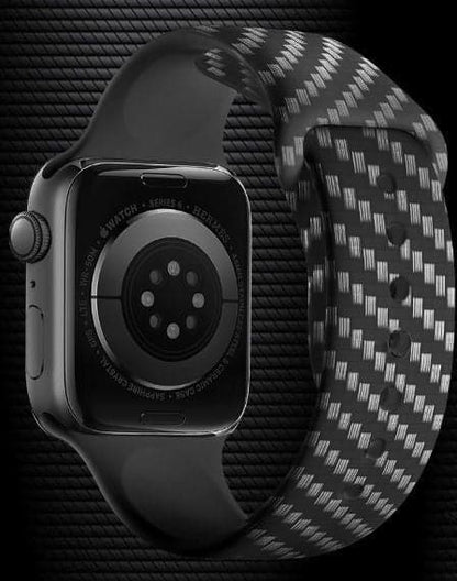Carbon Apple Watch Strap - Silicone Fiber | Sophistication