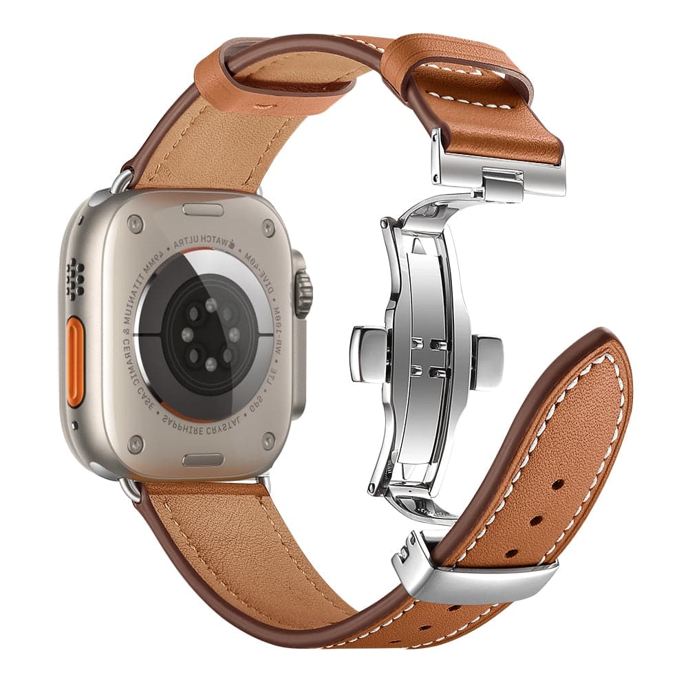 Leather Apple Watch Strap - Butterfly Clasp | Style