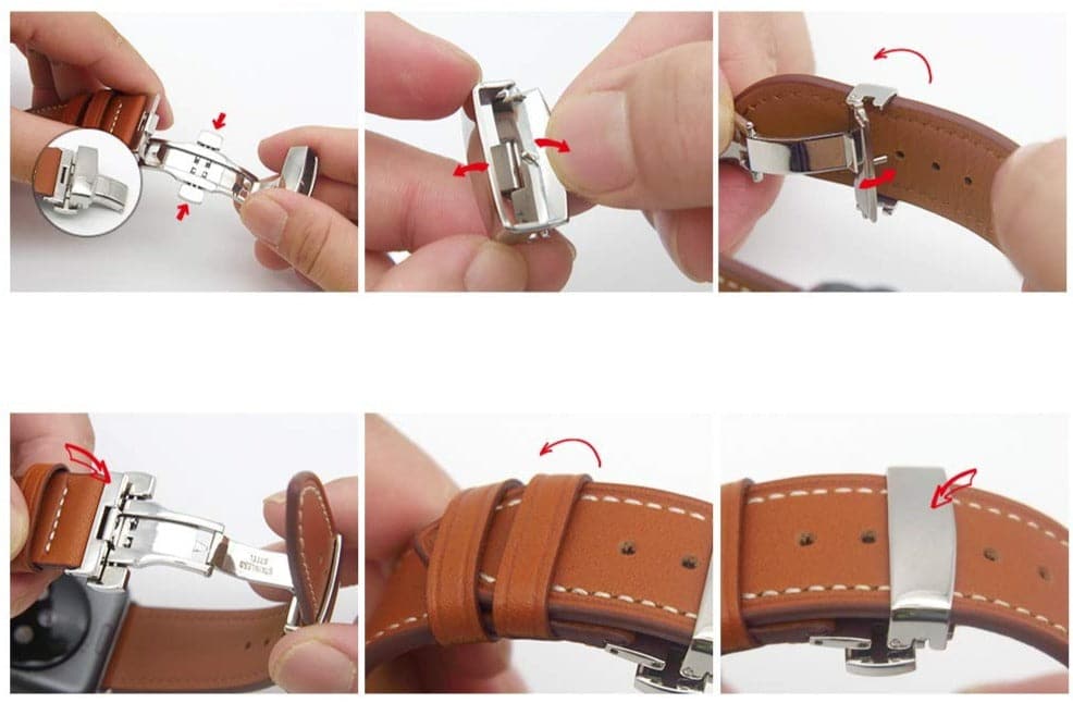 Leather Apple Watch Strap - Butterfly Clasp | Style