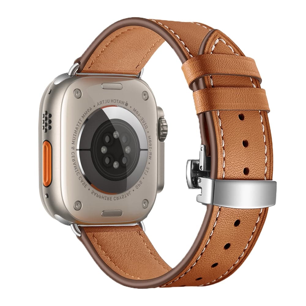 Leather Apple Watch Strap - Butterfly Clasp | Style