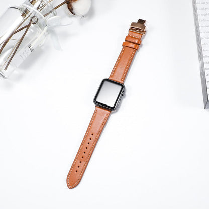Leather Apple Watch Strap - Butterfly Clasp | Style