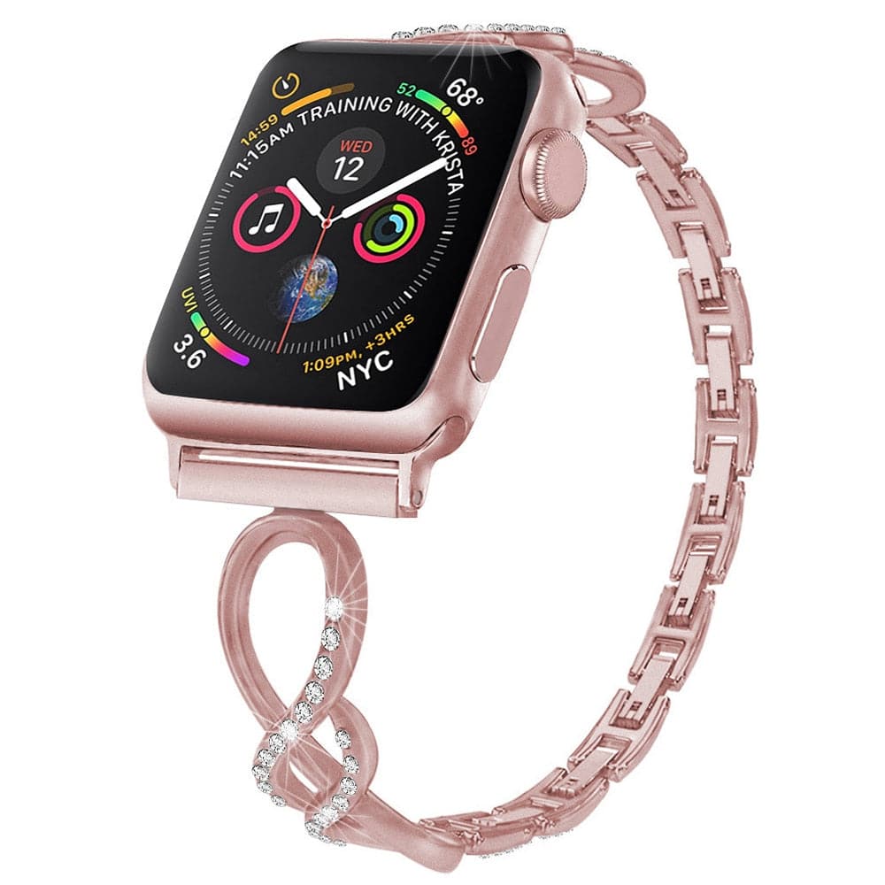 Diamond Spiral Apple Watch Band - Stainless Steel | Luxury