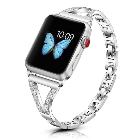Diamond Apple Watch Band - Rose Gold, Steel | Luxury