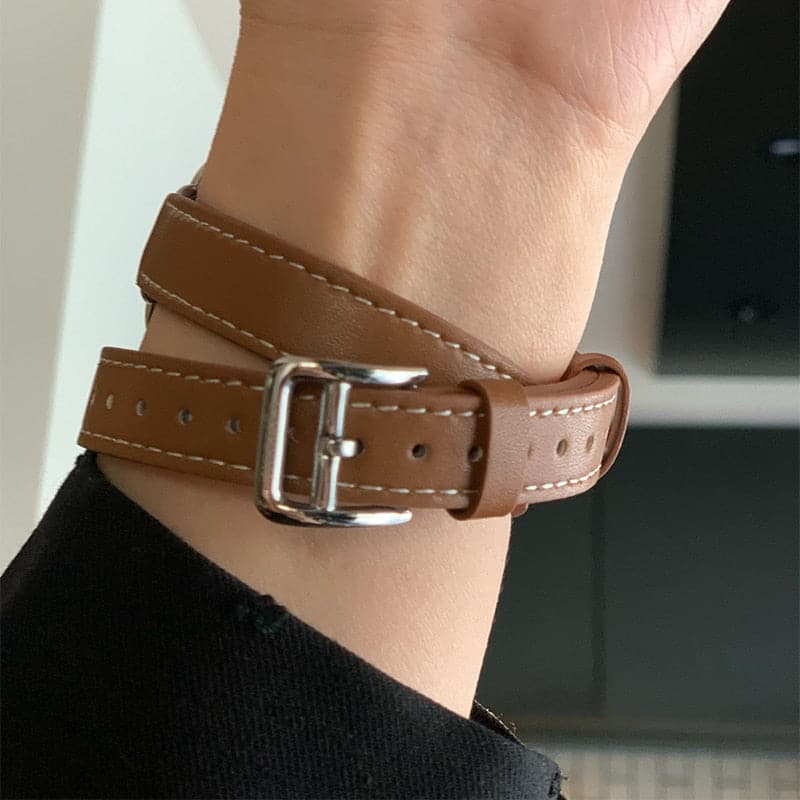 Apple Watch Leather Strap - Double Tour, PU Leather | Elegant Style