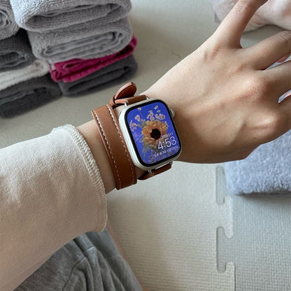 Apple Watch Leather Strap - Double Tour, PU Leather | Elegant Style