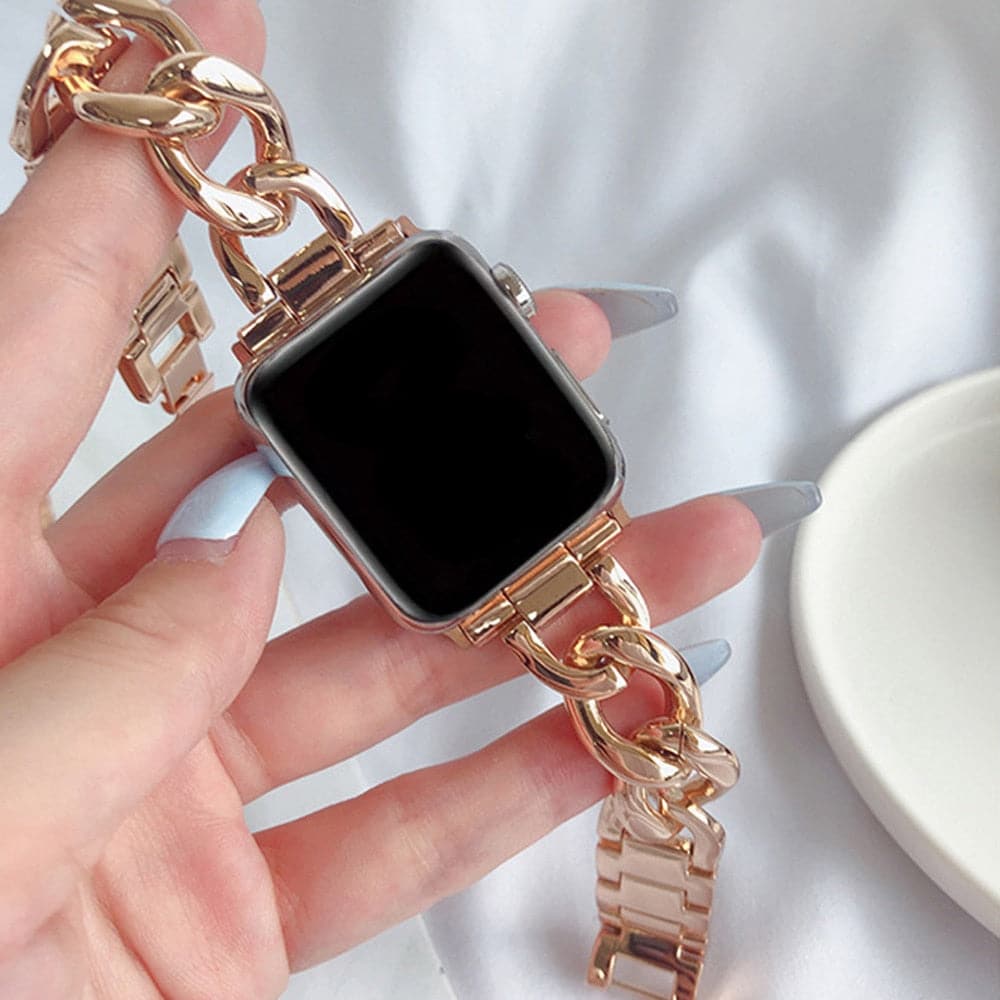 Luxury Apple Watch Bands - Wide Link, Steel | Elegant Style