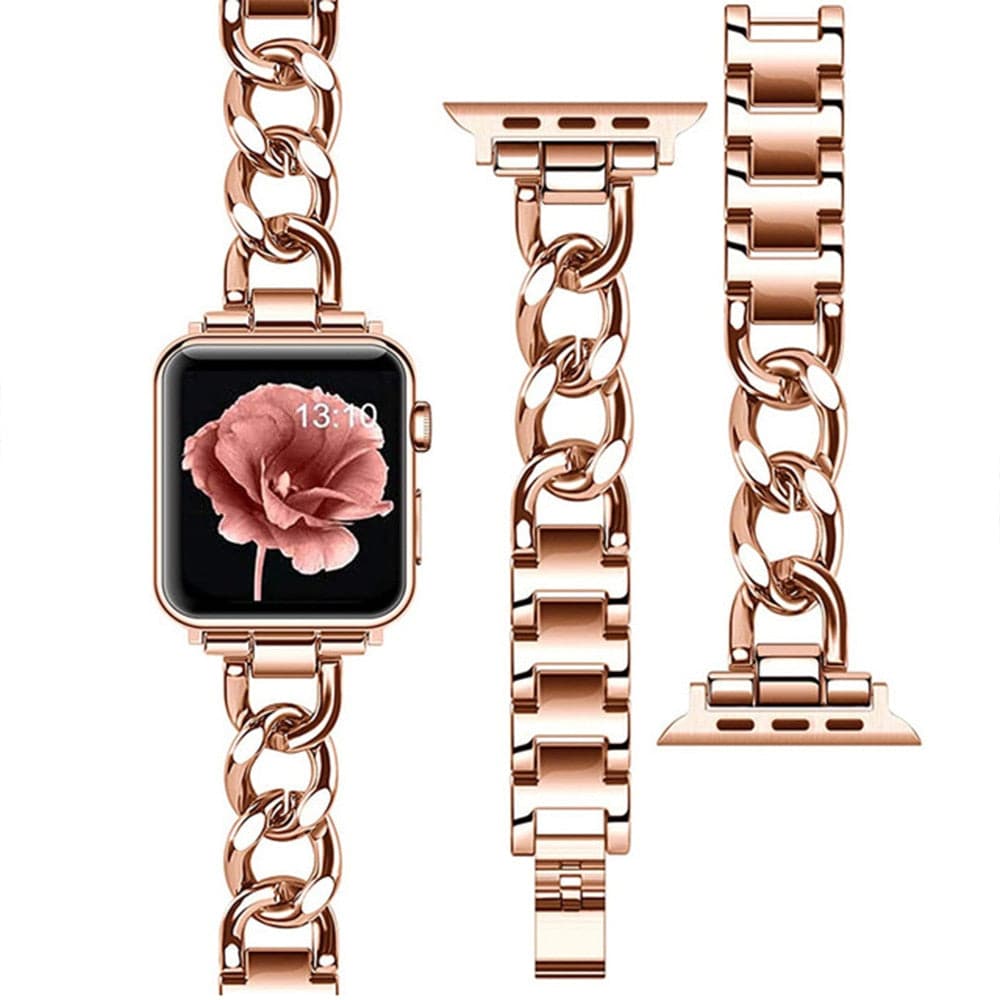 Luxury Apple Watch Bands - Wide Link, Steel | Elegant Style