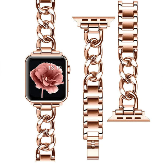 Luxury Apple Watch Bands - Wide Link, Steel | Elegant Style