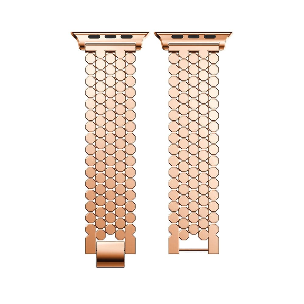 Octagonal Stainless Steel Apple Watch Band - Adjustable | Elegant