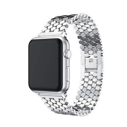 Octagonal Stainless Steel Apple Watch Band - Adjustable | Elegant