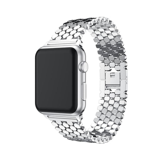 Octagonal Stainless Steel Apple Watch Band - Adjustable | Elegant