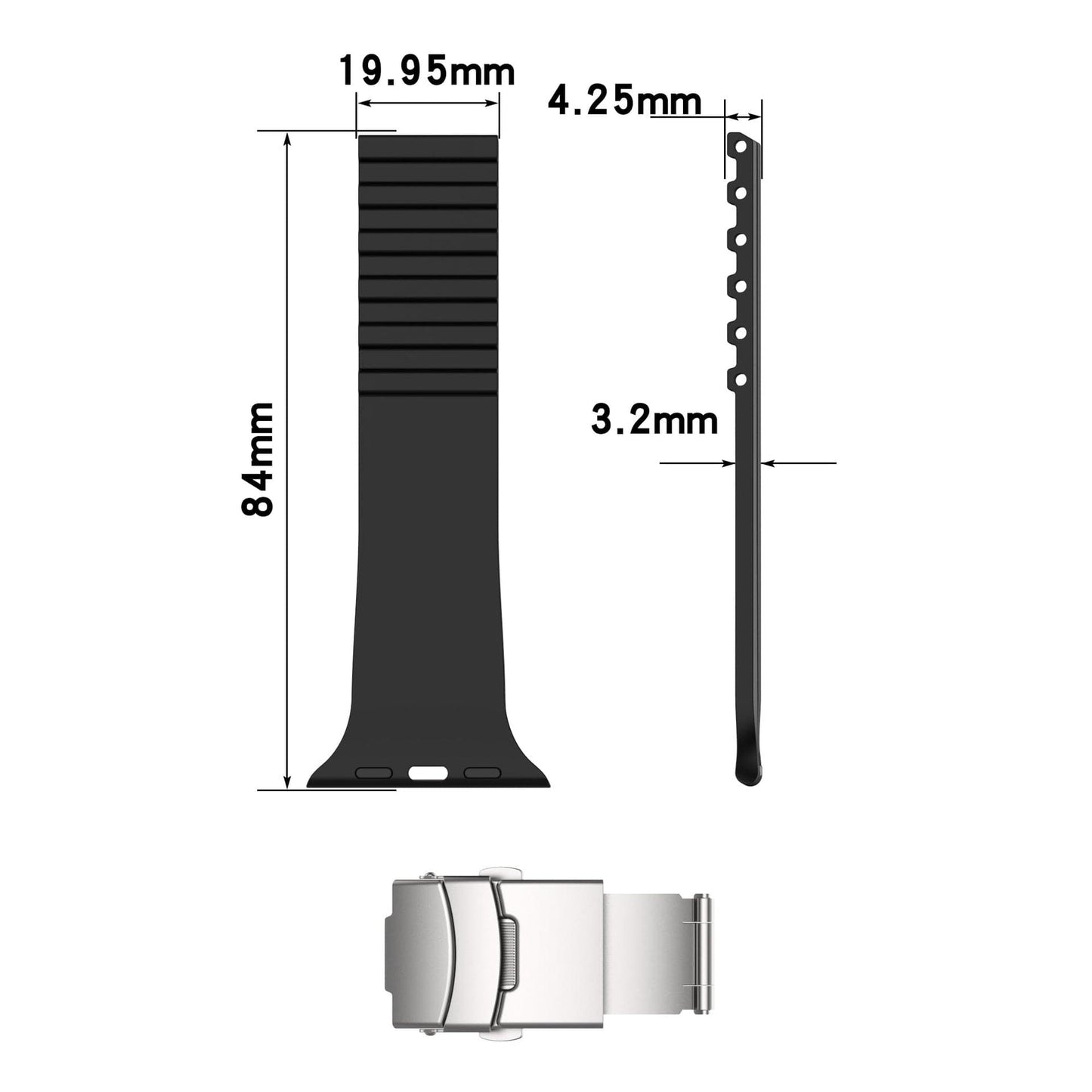 Apple Watch Silicone Strap - Textured, Durable | Elegant
