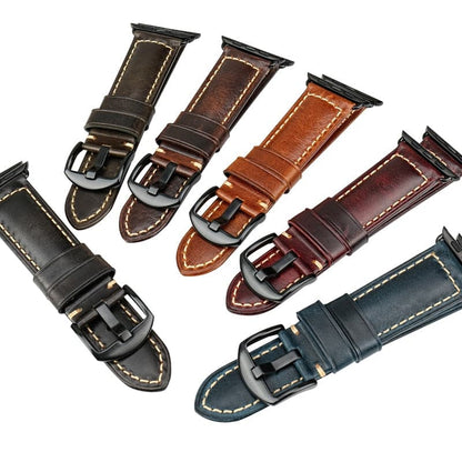 Vintage Leather Apple Watch Strap - Handcrafted | Elegant