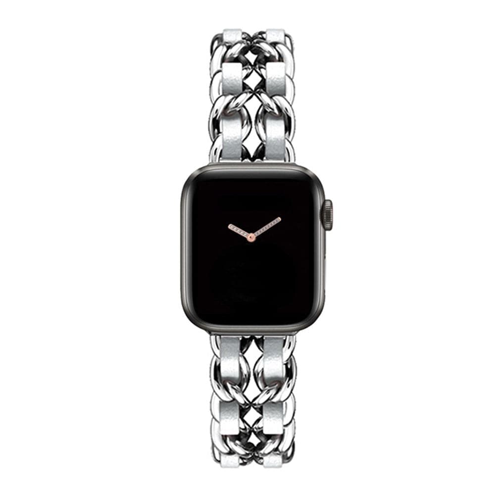 Luxury Apple Watch Strap - Leather Steel | Elegant