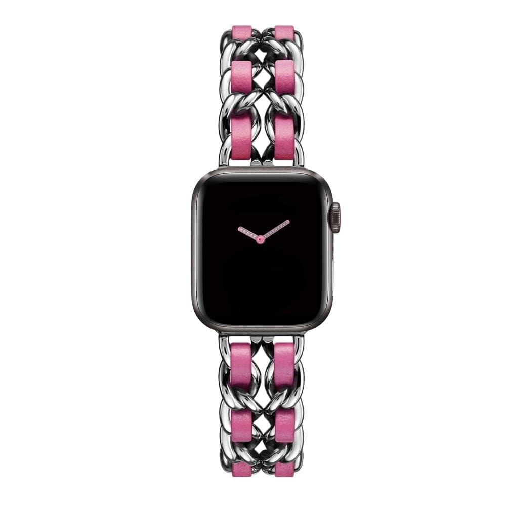 Luxury Apple Watch Strap - Leather Steel | Elegant