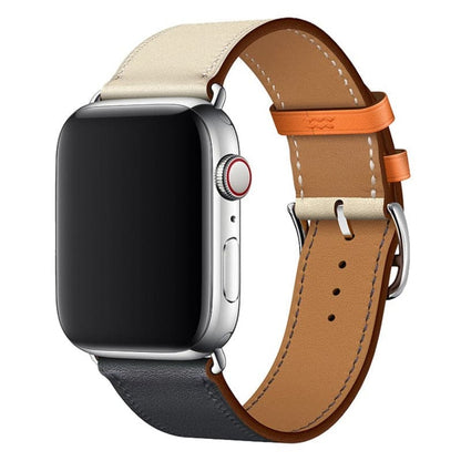 Two Tone Leather Apple Watch Band - Premium | Stylish