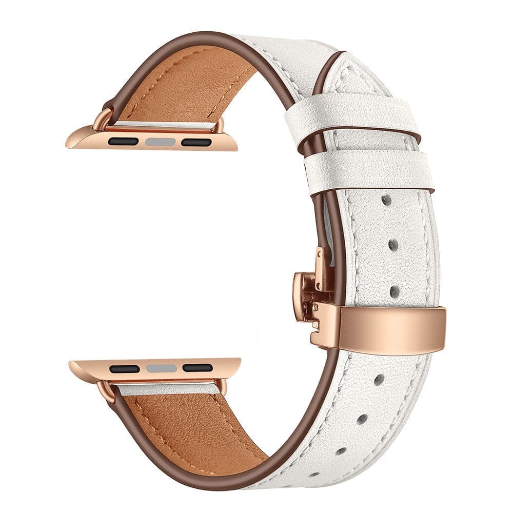 Leather Apple Watch Strap - Butterfly Clasp | Style