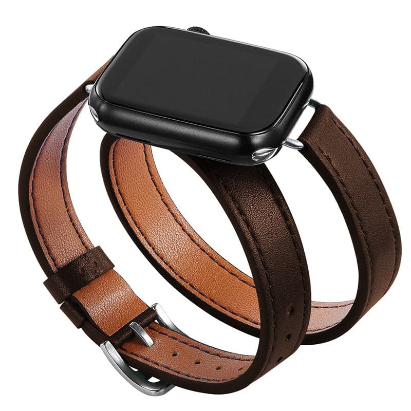 Apple Watch Leather Strap - Double Tour, PU Leather | Elegant Style
