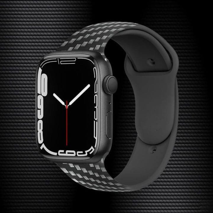 Carbon Apple Watch Strap - Silicone Fiber | Sophistication
