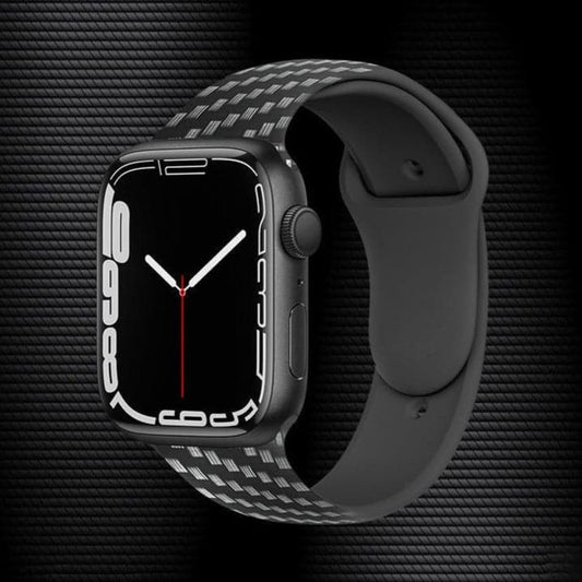 Carbon Apple Watch Strap - Silicone Fiber | Sophistication