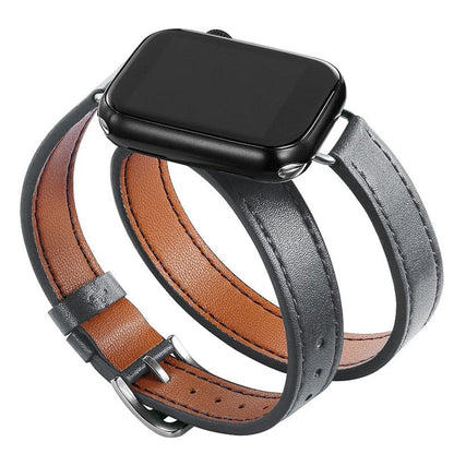 Apple Watch Leather Strap - Double Tour, PU Leather | Elegant Style