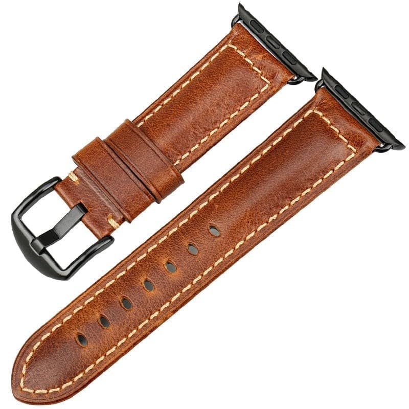 Vintage Leather Apple Watch Strap - Handcrafted | Elegant